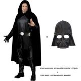 Fırsatkolik Mey Ithalat® Star Wars Luke Skywalker Pelerini Yetişkin ve Maskesi - 00-Siyah - Beyaz