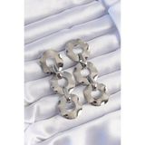 Fırsatkolik Pirinç Gümüş Renk Oval Ayna Model Sallantılı Küpe - 109Gümüş