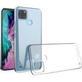 Fırsatkolik Realme C25Y Kılıf Lüx Şeffaf Silikon - 00 Siyah - Beyaz