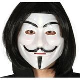 Fırsatkolik Siyah Renk Takma Kısa Saç ve V For Vendetta Maskesi Anonymous Maskesi