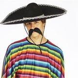 Fırsatkolik Sombrero Meksika Şapkası Mariachi Gümüş Şeritli Yetişkin Boy - 109Gümüş
