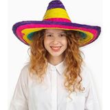 Fırsatkolik Sombrero Meksika Şapkası Renkli Örme Hasır Çocuk Boy - 00 Siyah - Beyaz