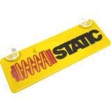 Fırsatkolik Statıc Kırmızı Siyah Yazılı Sarı Dekor Plaka Vantuzlu Cam Süsü 22X7.5CM - 0 - Siyah