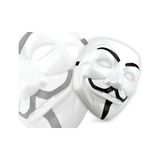Fırsatkolik V For Vendetta Maskesi - Antrasit - Kırmızı - Beyaz