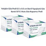 Fırsatkolik Yetişkin Göz Pedi 6.5 x 9.5 cm Steril Yapışkanlı Göz Bandı 50’li 3 Kutu Göz Kapama Pedi