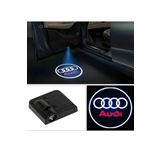 fırsatlar burada Audi 2 Adet Araçlar Için Pilli Yapıştırmalı Mesafe Sensörlü Kapı Altı Led Logo / Projektör
