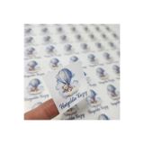 fırsatlar diyarı Balonlu Ayıcık Kare Çikolata Etiketi Doğum Günü Madlen Parlak Kuşe / Kesimli 100 Adet-3,5 Cm