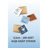 fırsatlar diyarı Küçük Prens Temalı Kare Çikolata Etiketi - Parlak Kuşe Kesimli - 3,5 cm - 100 Adet