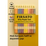 Fırsato %100 Pamuk Peşkir Seti 45x90cm 10’lu Asorti Renkli Havlu Hızlı Kuruyan El-Baş Havlusu