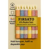 Fırsato %100 Pamuk Peşkir Seti 45x90cm 6’lı Asorti Renkli Havlu Hızlı Kuruyan El-Baş Havlusu