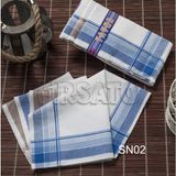 Fırsato Yavuz Kumaş Mendil 12'li Kutulu Set 39X39CM - Mavi - Kahve