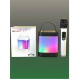 Fırsattan Z9 Karaoke Hoparlör Taşınabilir Bluetooth Hoparlör Mikrofon Seti Sd,usb,radyo Rgb Işıklı Ses Bombası - Siyah