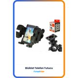 FırsatVar Bisiklet Motosiklet Telefon Tutucu Gidon Üstü Sabitleyici Stand 360 Derece Döner