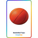 FırsatVar Çocuklar İçin Profesyonel Kauçuk Basketbol Topu 7 Numara İç Ve Dış Mekan Kullanımı
