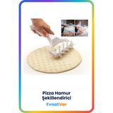 FırsatVar Pizza Hamuru Şekillendirici Rulo Pratik Milföy Ruleti Hamur Delici