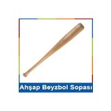 FırsatYeri Ahşap Beyzbol Sopası 85 cm Uzun Ömürlü Dayanıklı Ergonomik Kırılmaz Spor Ekipmanı 1 Adet