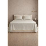 First Choice %100 Pamuk Saten 200 Tc (80 Tel) Düz Çarşaf Seti Açık Bej - 180 x 240
