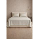 First Choice %100 Pamuk Saten 200 Tc (80 Tel) Düz Çarşaf Seti Açık Bej - 260 x 280