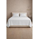 First Choice %100 Pamuk Saten 200 Tc (80 Tel) Düz Çarşaf Seti Beyaz - 180 x 240
