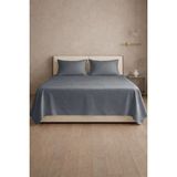 First Choice %100 Pamuk Saten 200 Tc (80 Tel) Düz Çarşaf Seti Koyu Gri - 240 x 260