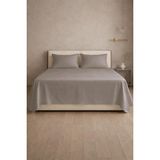 First Choice %100 Pamuk Saten 200 Tc (80 Tel) Düz Çarşaf Seti Vizon - 180 x 240