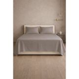 First Choice %100 Pamuk Saten 200 TC (80 Tel) Düz Çarşaf Seti Vizon