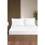 First Choice %100 Pamuk Saten 200 Tc (80 Tel) Lastikli Çarşaf Seti Beyaz - 160 x 200