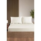 First Choice %100 Pamuk Saten 200 Tc (80 Tel) Lastikli Çarşaf Seti Krem - 100 x 200