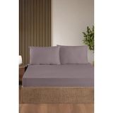 First Choice %100 Pamuk Saten 200 Tc (80 Tel) Lastikli Çarşaf Seti Leylak - 180 x 200