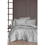 First Choice Advina %100 Pamuk Saten 200 Tc (80 Tel) Tek Kişilik Nevresim Takımı - Gri - 160 x 220 cm