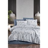 First Choice Alfeo %100 Pamuk 150 Tc (56 Tel) Ranforce Tek Kişilik Nevresim Takımı - Mavi - 160 x 220 cm