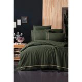 First Choice Alisa %100 Pamuk 150 Tc (60 Tel) Deluxe Ranforce Çift Kişilik Nevresim Takımı - Haki - 200 x 220 cm