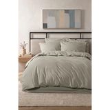 First Choice Arrow %100 Organik Yıkanmış Pamuk Çift Kişilik Nevresim Takımı - Koyu Bej - 200 x 220 cm