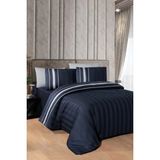 First Choice Artwel %100 Pamuk 200 Tc (80 Tel) Deluxe Saten Çift Kişilik Nevresim Takımı - Lacivert - 200 x 220 cm