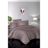 First Choice Athena %100 Pamuk 200 Tc (80 Tel) Jakarlı Saten Tek Kişilik Nevresim Takımı - Leylak - 160 x 220 cm
