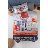 First Choice Basketball %100 Pamuk 150 Tc (56 Tel) Ranforce Tek Kişilik Nevresim Takımı - Füme - 160 x 220 cm