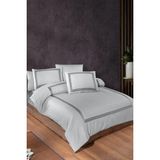 First Choice Belezza %100 Pamuk Deluxe Saten 200 Tc (80 Tel) Çift Kişilik Nevresim Takımı - Gri - 200 x 220 cm