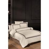 First Choice Belezza %100 Pamuk Deluxe Saten 200 Tc (80 Tel) Çift Kişilik Nevresim Takımı - Sütlü Kahverengi - 200 x 220 cm