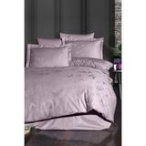 First Choice Corina %100 Pamuk 200 Tc (80 Tel) Jakarlı Saten Çift Kişilik Nevresim Takımı - Lavanta - 200 x 220 cm