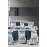 First Choice Damian %100 Pamuk Saten 200 Tc (80 Tel) Çift Kişilik Nevresim Takımı - Gri - 200 x 220 cm