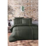 First Choice Elegant %100 Pamuk 150 Tc (60 Tel) Deluxe Ranforce Çift Kişilik Nevresim Takımı - Haki - 200 x 220 cm