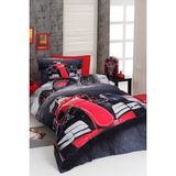 First Choice Fast %100 Pamuk Saten 200 Tc (80 Tel) Tek Kişilik Nevresim Takımı - Kırmızı - 160 x 220 cm