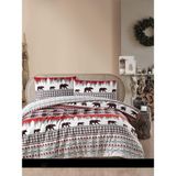 First Choice Flanel Nevresim Takımı Cozy Tile Tek Kişilik - 160 x 220 cm - Kiremit