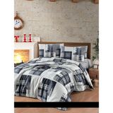 First Choice Flanel Nevresim Takımı Winter Grey Çift Kişilik - 200 x 220 cm - Gri