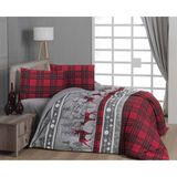 First Choice Flanel Pazen Nevresim Takımı - Happinies Red - Kırmızı - 200 x 220 cm