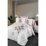 First Choice Glen %100 Pamuk Saten 200 Tc (80 Tel) Çift Kişilik Nevresim Takımı - Pudra - 200 x 220 cm