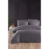 First Choice Gomez %100 Pamuk 200 Tc (80 Tel) Nakışlı Çift Kişilik Nevresim Takımı - Gümüş - 200 x 220 cm