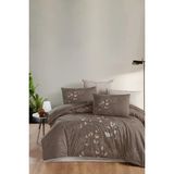 First Choice Hardy %100 Pamuk 150 Tc (60 Tel) Ranforce Çift Kişilik Nevresim Takımı - Kahverengi - 200 x 220 cm