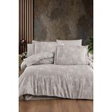 First Choice Karlis %100 Pamuk Saten 200 Tc (80 Tel) Çift Kişilik Nevresim Takımı - Bej - 200 x 220 cm