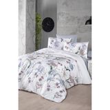 First Choice Layla %100 Pamuk 150 Tc (56 Tel) Ranforce Tek Kişilik Nevresim Takımı - Beyaz - 160 x 220 cm